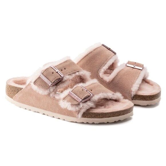 Birkenstock Arizona Shearling Suede Leather Size 38 - Picture 6 of 12